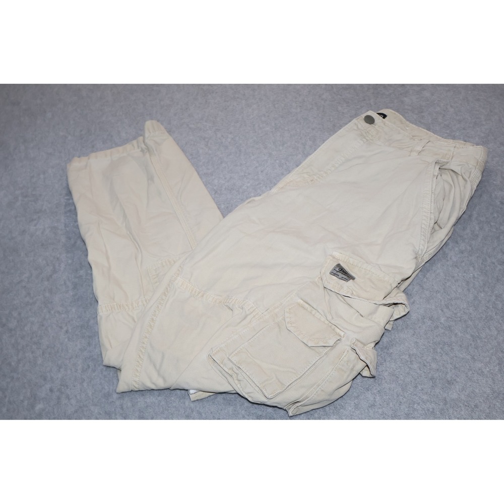 Zara Cargo Pants Mens 31x29 Tan Beige DNWR Multi Pocket Straight Leg Cotton